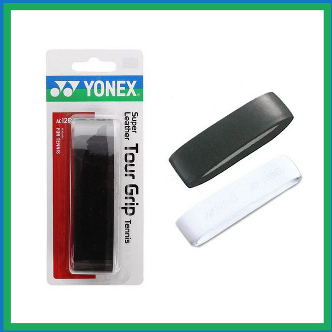 요넥스 쿠션그립 투어그립 AC126EX 블랙&화이트 택1, 블랙, 1개