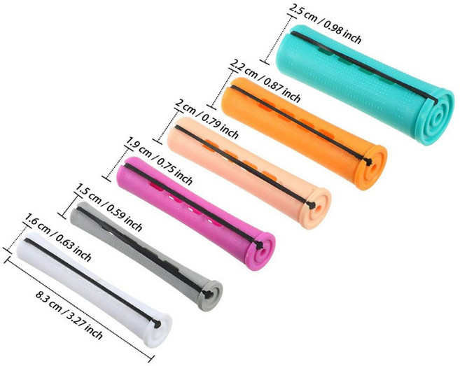 집에서 하는 셀프 파마 고무줄 없는 펌 롯드 웨이브 헤어롤 파마롤 뿌리펌롯드 구루프 10P 1.3cm