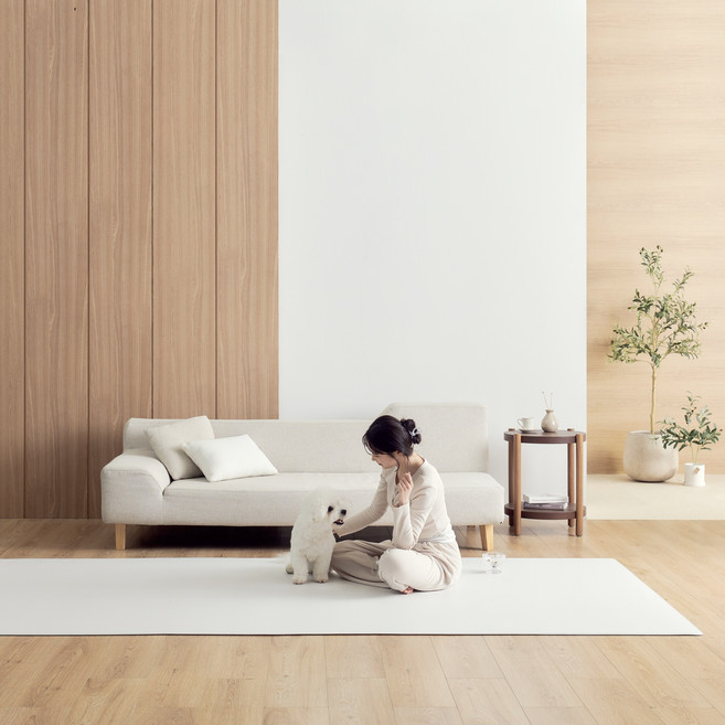 어멍맘 미끄럼방지 펫러그 펫매트 강아지매트 논슬립 애견매트, 패브릭그레이, 1개