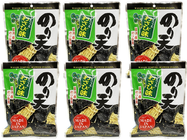 노리텐 와사비 김스낵, 40g, 6개