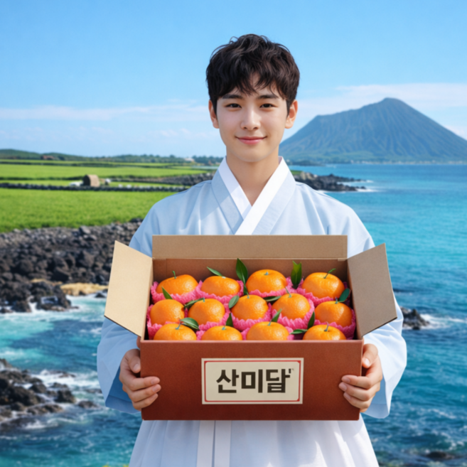 백화점 납품 프리미엄 만감류 3종 선물세트 제주직송, 1개, 5kg(천혜향,한라봉,레드향) 부직포 가방