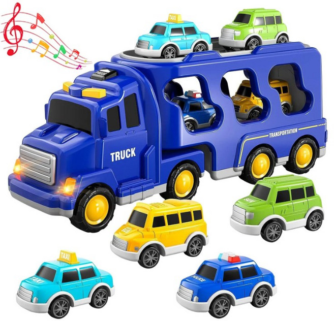 [ 특가! ] 소방차 경찰차 중장비 트럭 트레일러 5종 세트 미니자동차 MJS JOYFUL, 자동차 트럭, 1개