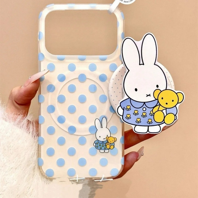 티류으스 캐릭터 미피 토끼 맥세이프 그립톡 갤럭시S25 갤럭시S26 케이스 호환 케이스