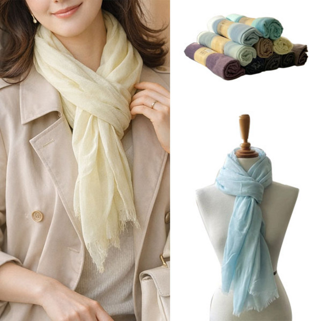 [데일리코튼]간절기 소프트 봄스카프 머플러 무지봄파스텔스카프