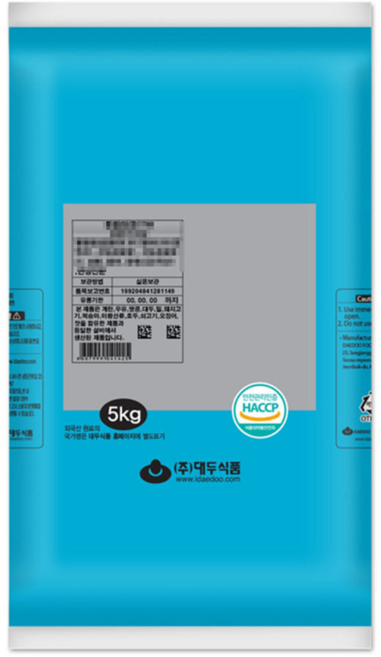 대두 흑임자앙금(55M), 1개, 5kg