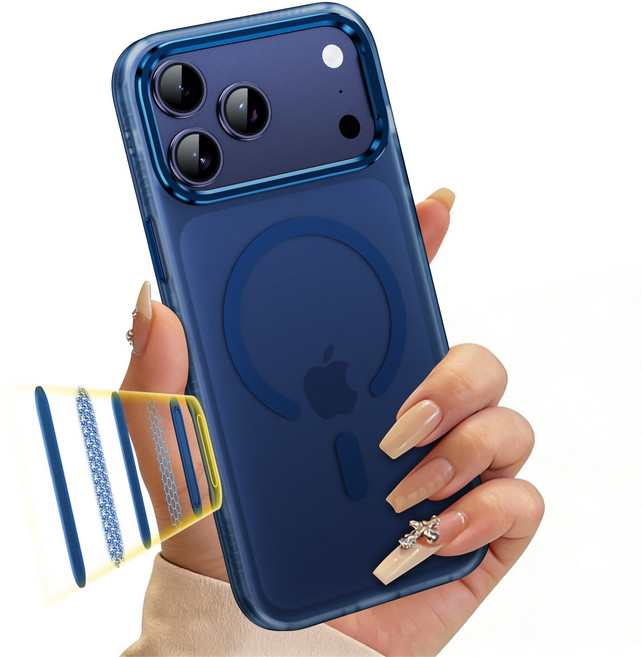 YOOVEI 애플 아이폰17프로맥스 정품케이스 AI 터치 버튼 무광 반투명 초슬림 마그네틱 케이스 맥세이프 호환