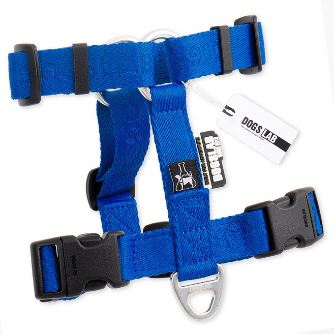 독스랩 강아지 하네스 가슴줄 클래식 H형, 클래식 블루, 1개