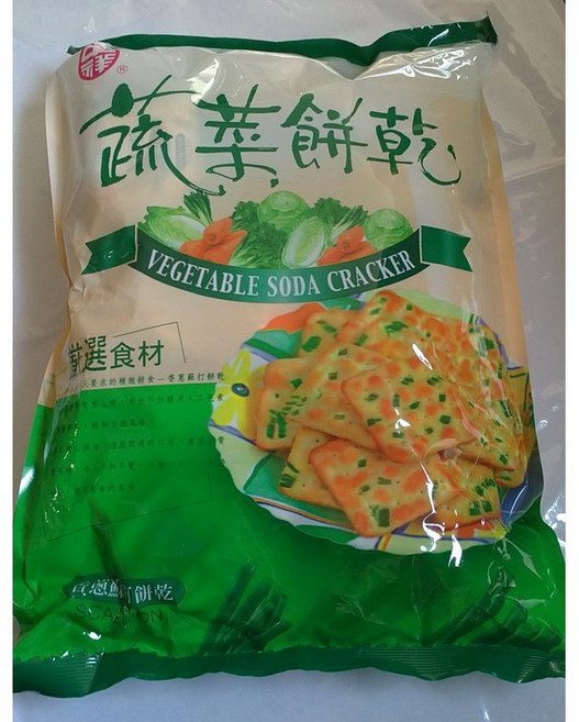 中祥 蔬菜餅 (香蔥蘇打餅乾) 360公克, 1個, 360g