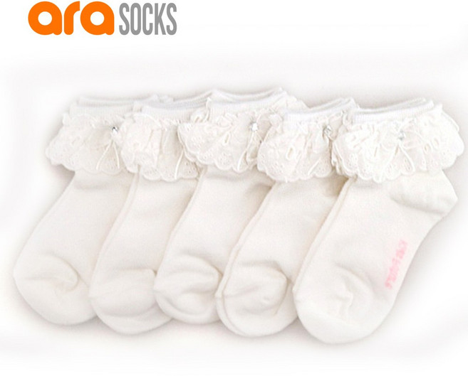 아라삭스 아동양말 비비레스 아이보리5켤레)