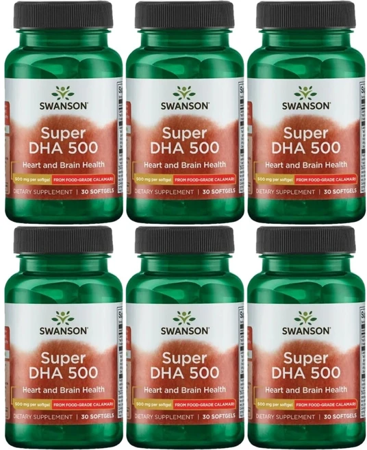 스완슨 슈퍼 DHA 500, 6팩, 30정 - 쿠팡