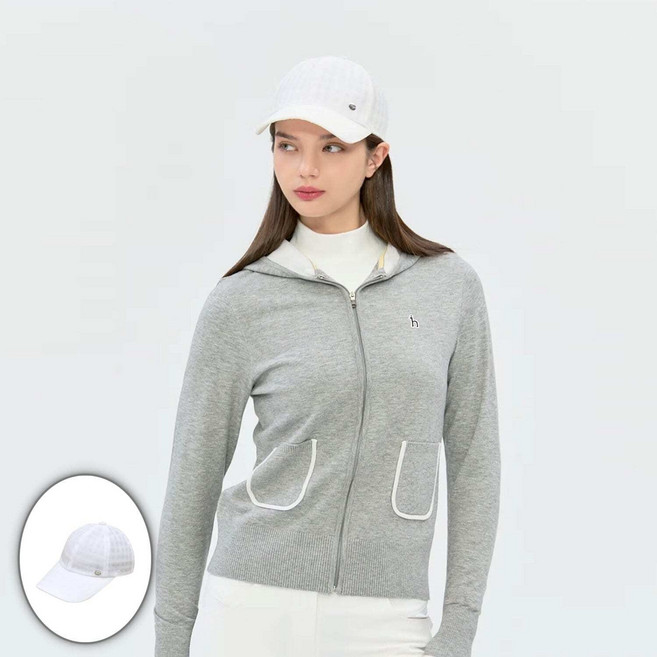 [국내백화점] 헤지스골프 여성 그리드 H 심볼 볼캡 화이트, 056