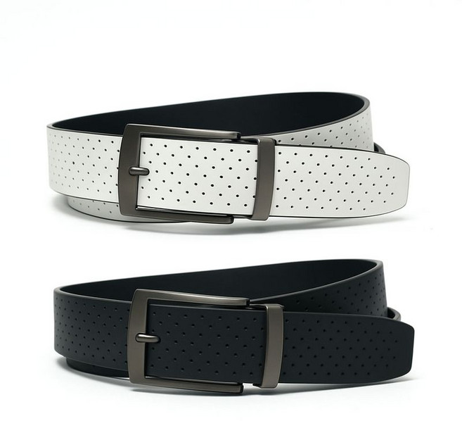 나이키 골프 나이키 퍼포레이티드 Acu Fit 자동 골프 벨트 S5055, 001 블랙