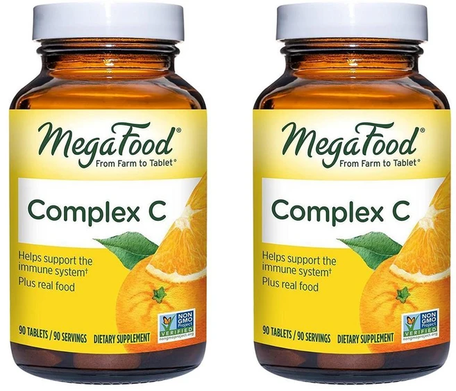 메가푸드 콤플렉스 비타민 C 6개월분, 2개, 90정 - 쿠팡