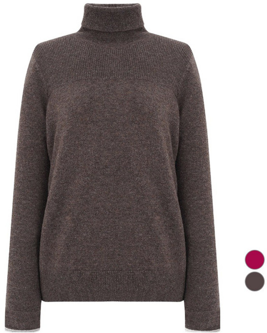 샤트렌 여성용 터틀넥 캐시미어 심플 보온 니트 HCCWSW301