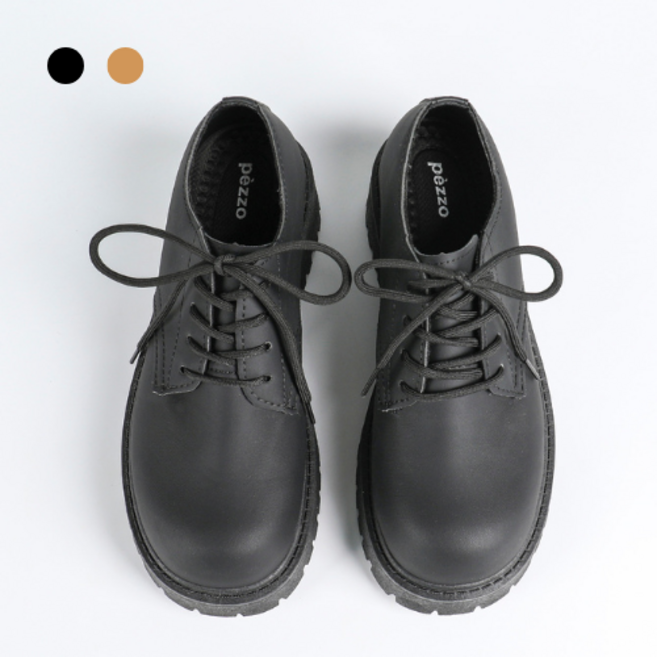 페조 남성용 키높이 워커 단화 가죽 생활방수 사계절