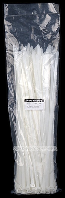 미란다 튼튼 다용도 선정리 케이블타이, 화이트, 1개