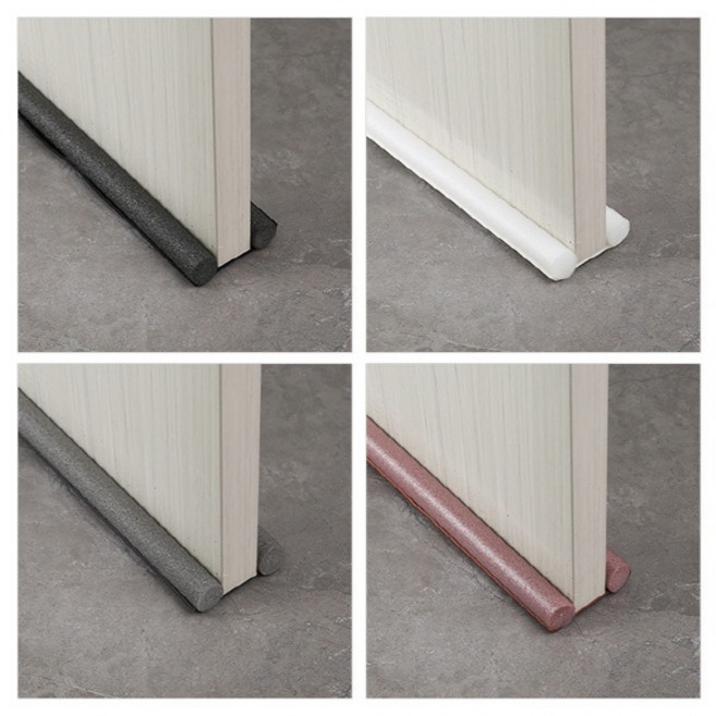 다파요 1+1 방문 문풍지 샷시 현관문 틈막이 문틈 바람막이 발끼임 방지 방음 단열 빛 소음 틈새막이 틈막이, 그레이1P+브라운1P