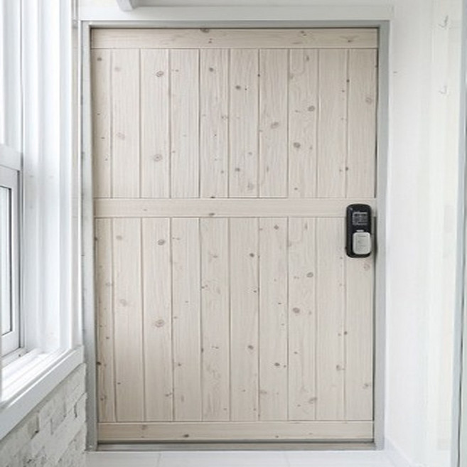 폼나라아트 접착식 현관문 셋트 보온단열 시트지 아파트 시공 방문 거실 셀프인테리어, 옹이아이보리