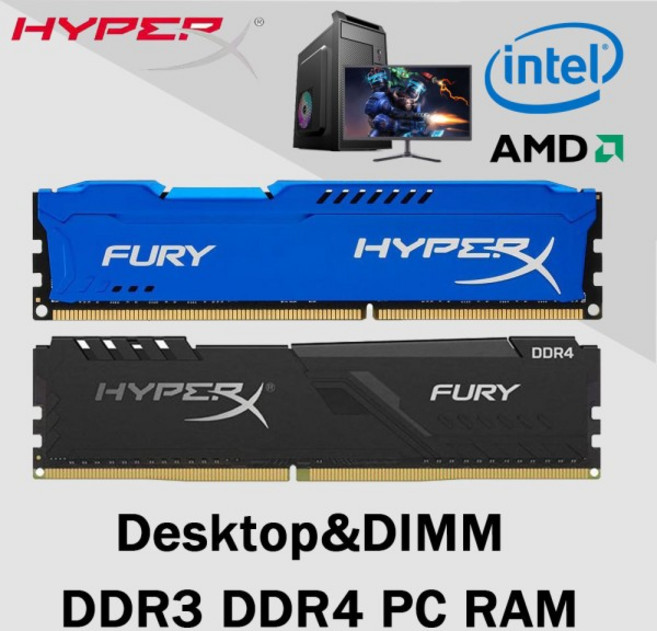 HYPERX DDR4 DDR3 데스크탑 RAM 16GB 8GB 4GB 32GB 3200MHz 2666 2400 2133 1600MHz 1333 1866MHz DIMM 메, 19 DDR3 8GB 1600 Blue