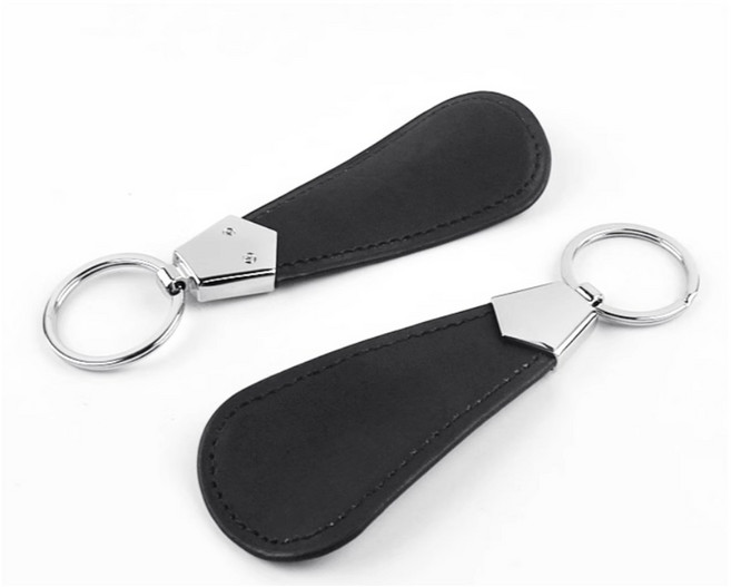 웰로비 휴대용구두주걱 구두주걱키링 미니 키링 고급 스텐, 1개, 시크블랙