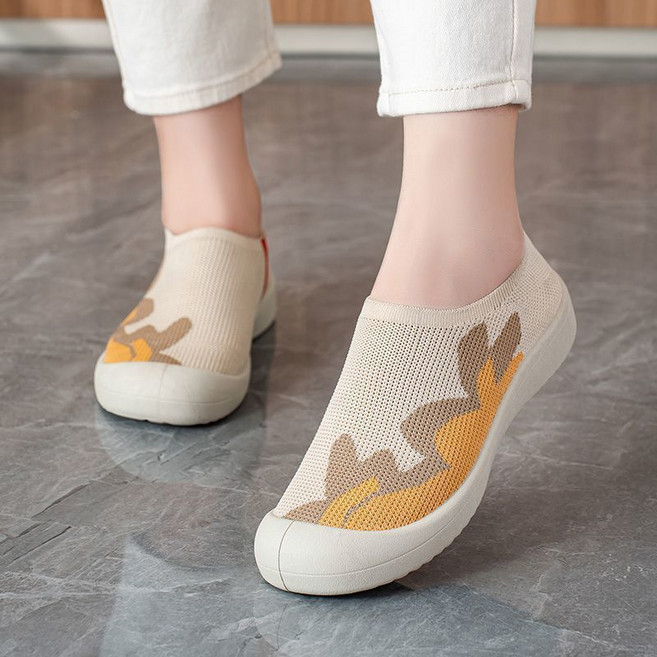 Makone 여성 메쉬 슈즈 편하고 가벼운 미끄럼방지 슬립온