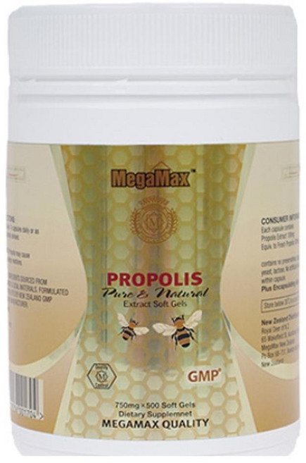MEGAMAX 메가맥스 뉴질랜드 프로폴리스 500mg 500캡슐, 1개, 500정