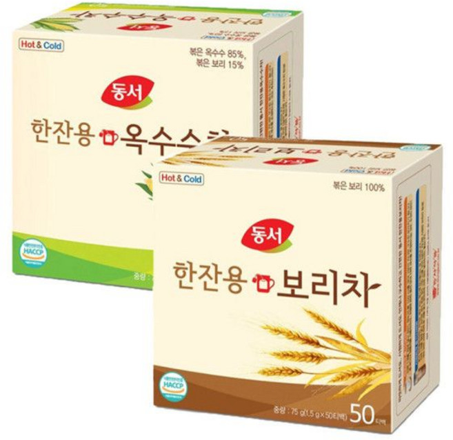 동서 한잔용 옥수수차 50T + 한잔용 보리차 50T 티백차, 1개