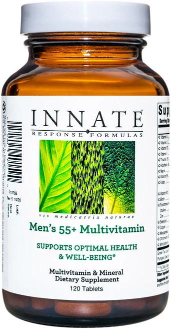 이네이트 55세이상 남성용 종합 비타민(무철분) Innate Men's 55+vitamin, 1개, 120정 - 쿠팡