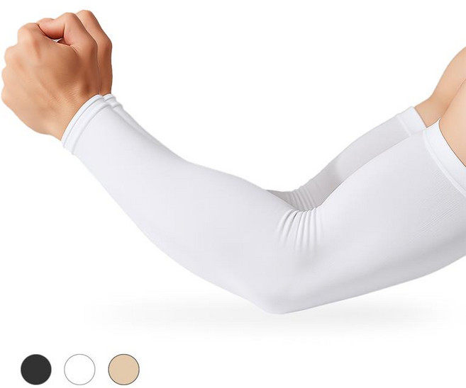 메디플릿 자외선 차단 냉감 심리스 쿨토시, 2개, 화이트