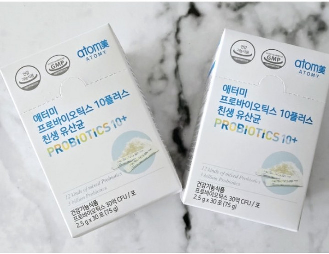 애터미 유산균 프로바이오틱스10플러스 1세트 (4개월분) 겉박스 제거 +새부리마스크 2매선물