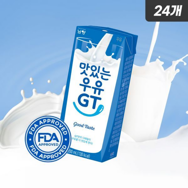 맛있는우유GT 멸균 흰우유 (팩) 맛있는우유 GT + Npay 2000원, 200ml, 24개