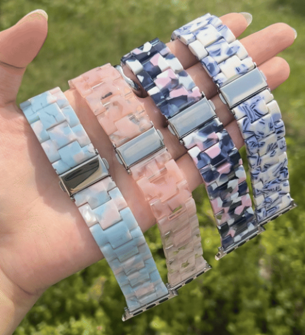 갤럭시 애플 워치 전용스트랩 플라워 블랜드 버젼, 코튼캔디, 갤럭시(20mm), 1개
