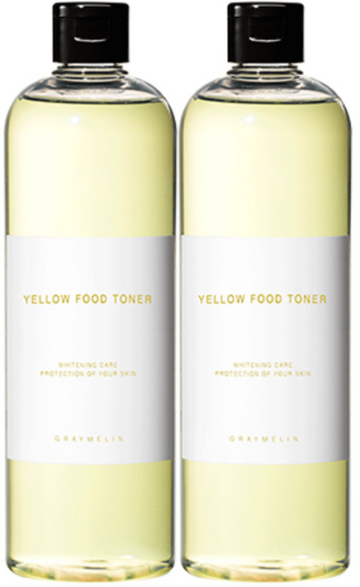 그레이멜린 미백영양 대용량 옐로우 푸드 토너, 2개, 500ml