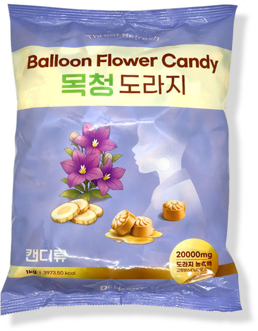 목청 도라지 캔디 1kg 건강사탕 목에좋은 목캔디 대용량, 1개