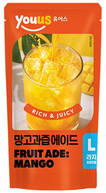 26 유어스 망고과즙에이드, 10개, 340ml