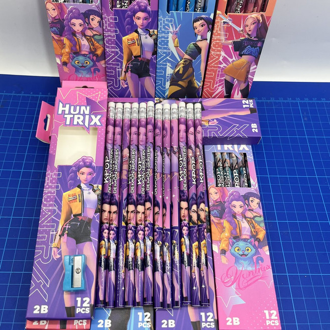 케데헌 굿즈 2b 연필세트 초등 여아 선물 헌트릭스 생일선물 학용품, 12개, 우드