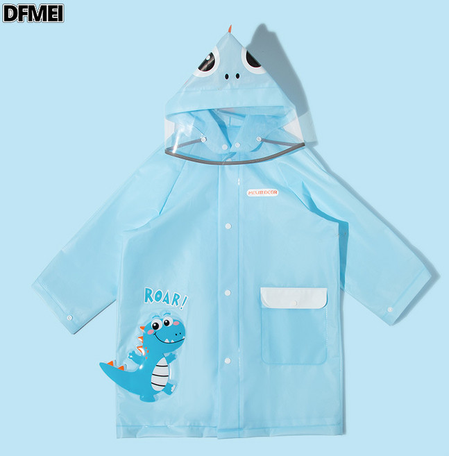 DFMEI 儿童雨衣男童女童全身防水上学专用卡通eva单人雨披徒步雨衣