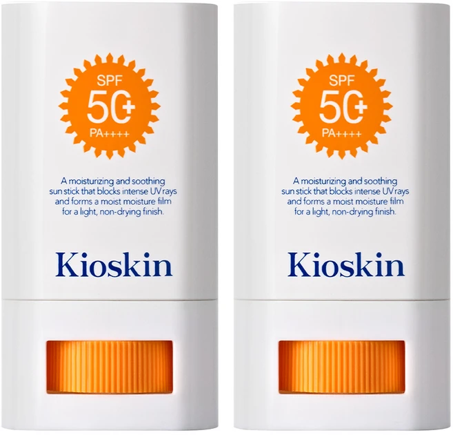 국내유일 병풀 엑소좀 7일 모공개선 완벽자외선차단 백탁제로 촉촉수딩 선스틱 피부탄력 모공축소 SPF 50+ PA++++, 2개, 15g - 쿠팡