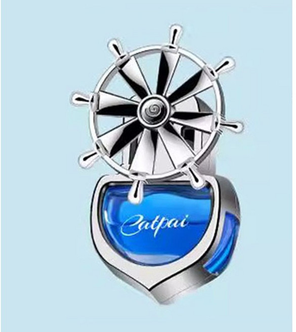 차량용 디퓨저 센트리스 바람개비형 송풍구 차량용 프리미엄 방향제 인테리어소품 장식품 새차선물 프리미엄 디퓨저 방향제 10ml, 1개, 블루 블랙체리