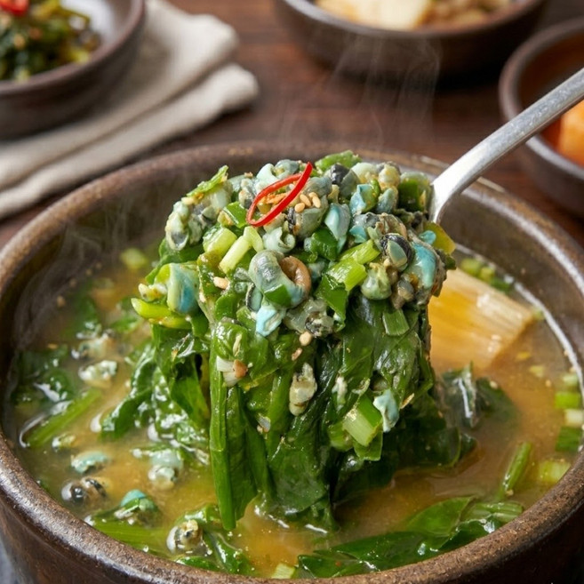 충청도 재래식 아욱 다슬기 해장국 총 2.5kg(500g), 5개, 500g