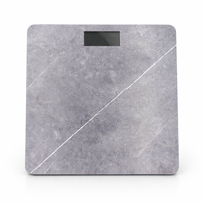 [PERFICIO] 가정용 미니멀 대리석 디자인 전자식 체중계, 블랙, 1개, 블랙 마블