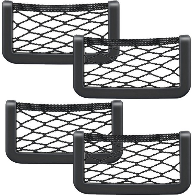 차량용 그물포켓 1호, 블랙, 4개