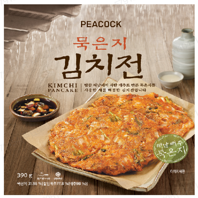 피코크 묵은지 김치전 390g 냉동, 2개