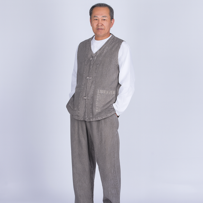 <조끼/바지 한벌세트> 남여공용-20수 절복 2ps 생활한복 개량한복 법복 템플스테이 불교 도매 단체복 할아버지 할머니 시골