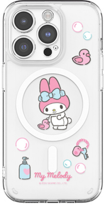 (정품)산리오 목욕 갤럭시 아이폰 렌즈가드 마그네틱 케이스(맥세이프 호환)