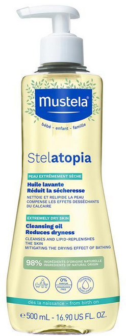 호주 무스텔라 Mustela Stelatopia Cleansing Oil 어린이 스텔라토피아 클렌징 오일, 2개, 500ml