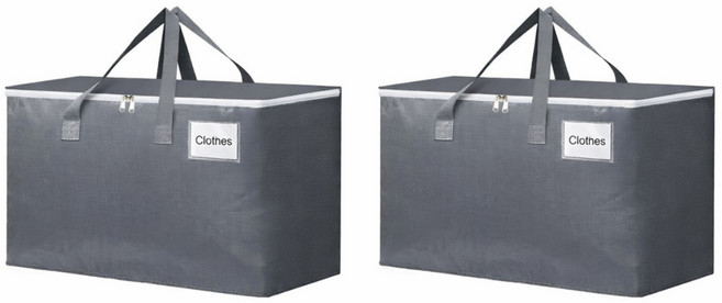 에이제이큐 초대형 방수 다용도 이사가방 정리함, 2개, 그레이