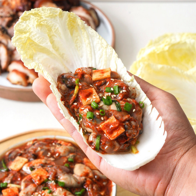 [미유] 신선한 통영 생굴무침 산지직송 당일제조 500g, 1개, 1kg