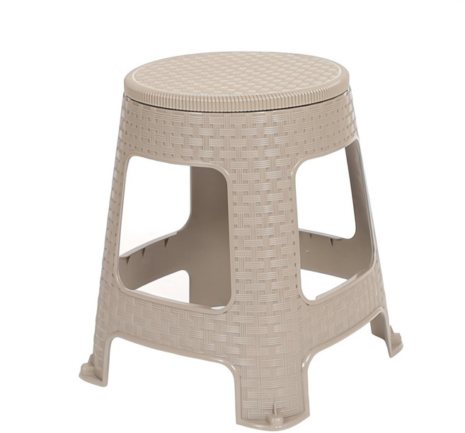 지오리빙 플라스틱 라탄 의자, 라탄의자 회전(그레이), 1개