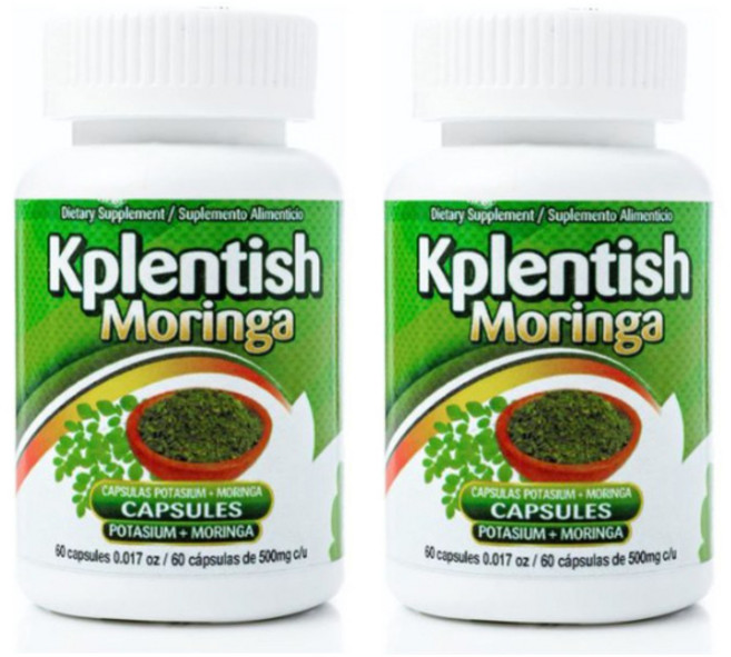 세계 10대 푸드 KPlentish 모링가 칼륨 60캡슐 2개, 60정